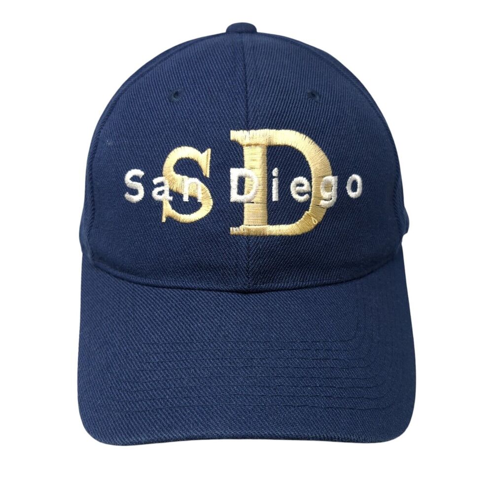 San Diego Strapback Hat Blue One Size Adjustable Embroidered Main Caps